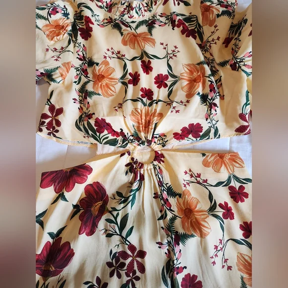 !!! Sale !! No Offer!! Farm Rio x Anthropologie Long-Sleeve Cutout Maxi Dress - Picture 10 of 17